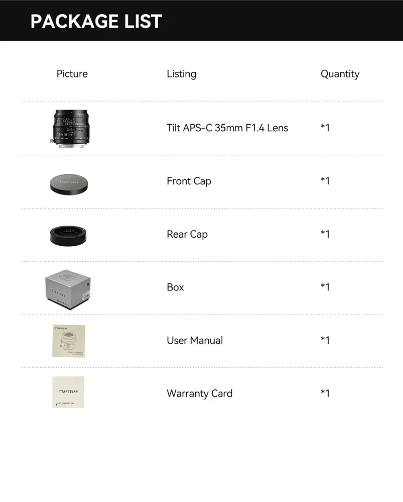 TTArtisan Tilt 35mm f/1.4 APS-C objektiv för Micro 4/3