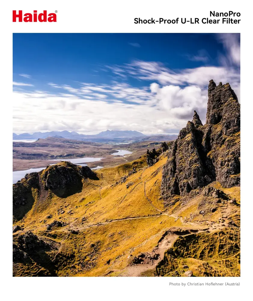 Haida NanoPro Shock-Proof U-LR Clear Filter – 99,9 % lysgennemgang