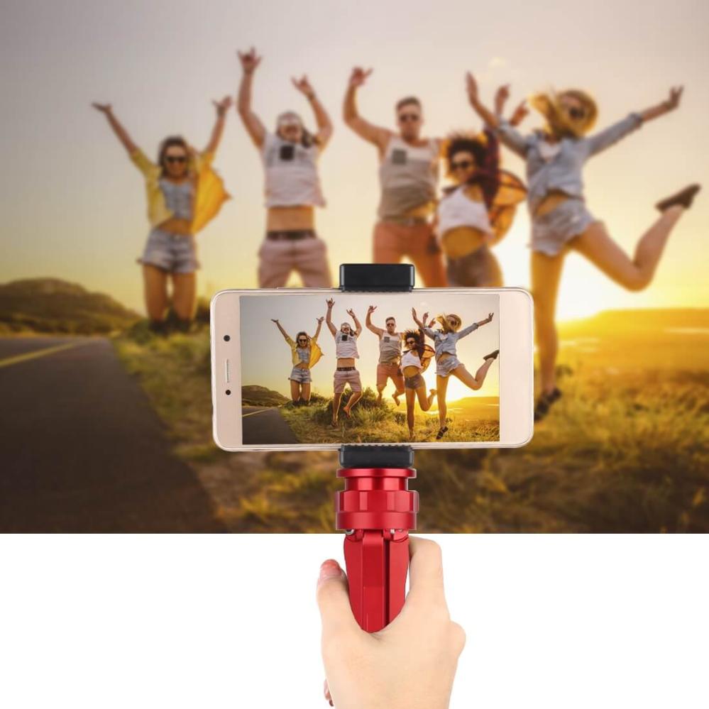 Puluz 15.5cm Ministativ röd för kamera & mobilhållare av aluminium