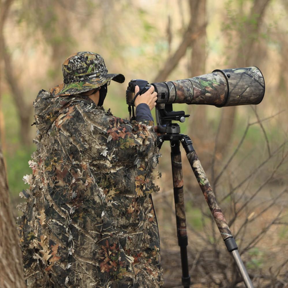Rolanpro Kamouflagefärgad poncho 3D-modell med lönnlöv för naturfotografen