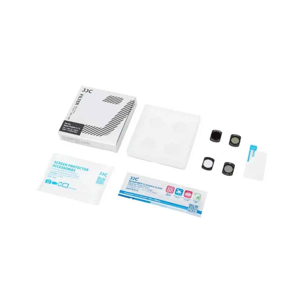 JJC filtersæt CPL, ND2-ND32, ND64-ND1000 & Black Mist til DJI Osmo Pocket 4/3