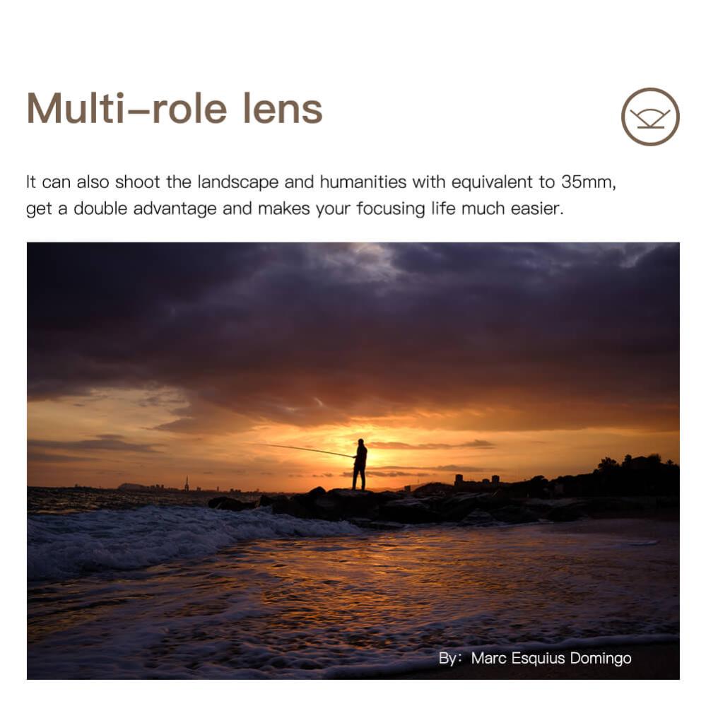 TTArtisan 23mm f/1.4 APS-C objektiv för Sony E silver