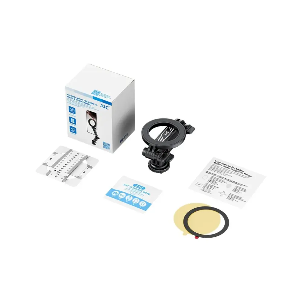 JJC Magnetiskt Fäste för mobil & actionkamera – Passar Blixtsko