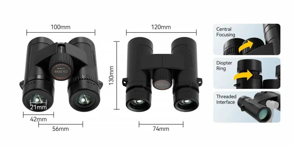 Svbony SV202 8x32 ED-kikkert – avanceret optik med høj lystransmission