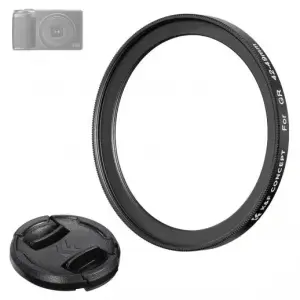 K&F Concept step-up-ring 42&ndash;49 mm med objektivd&aelig;ksel til Ricoh GR-serien