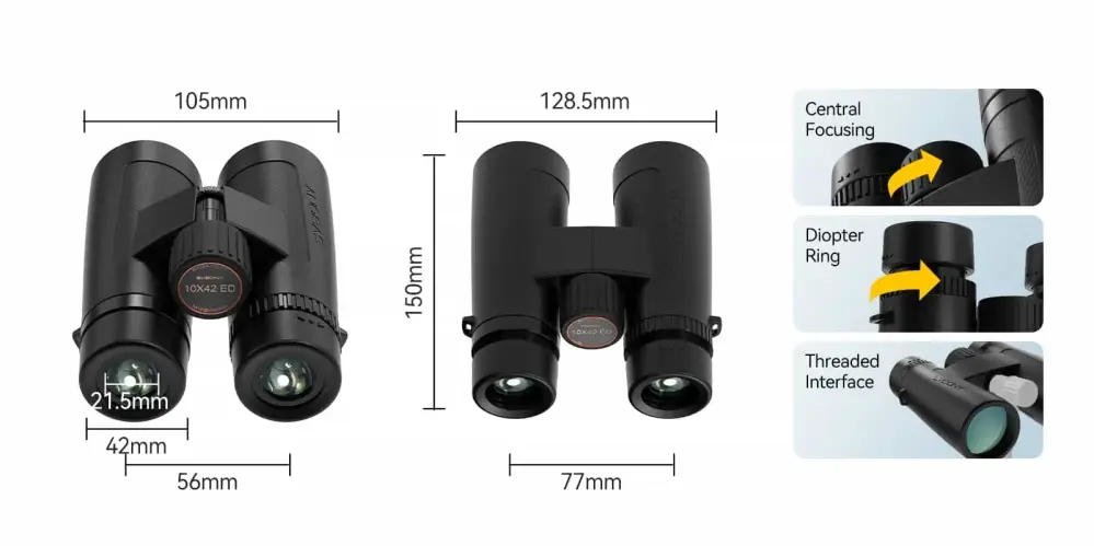Svbony SV202 8x32 ED-kikkert – avanceret optik med høj lystransmission