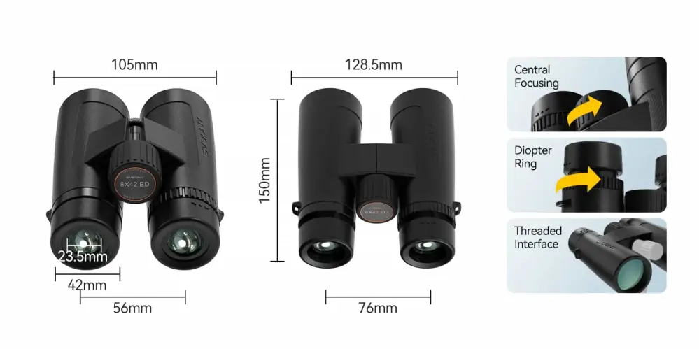 Svbony SV202 8x32 ED-kikkert – avanceret optik med høj lystransmission