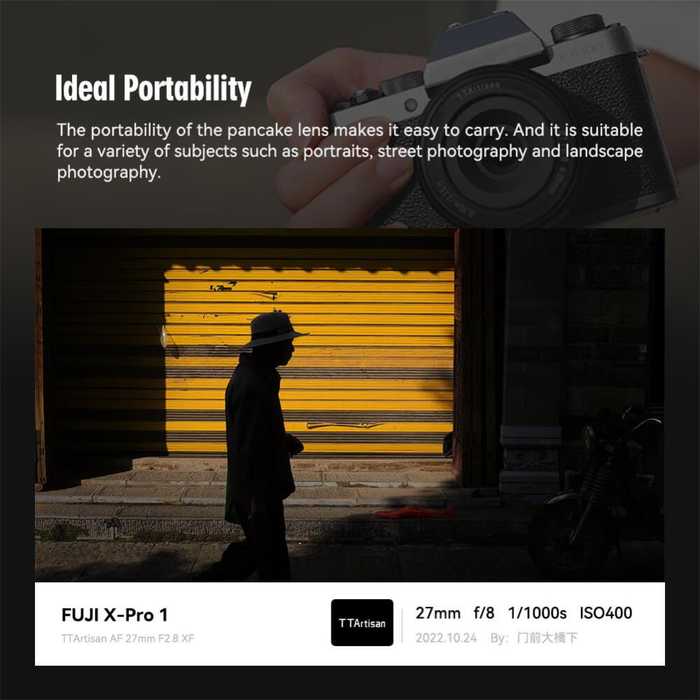 TTArtisan AF 27mm f/2.8 APS-C objektiv för Fujifilm X