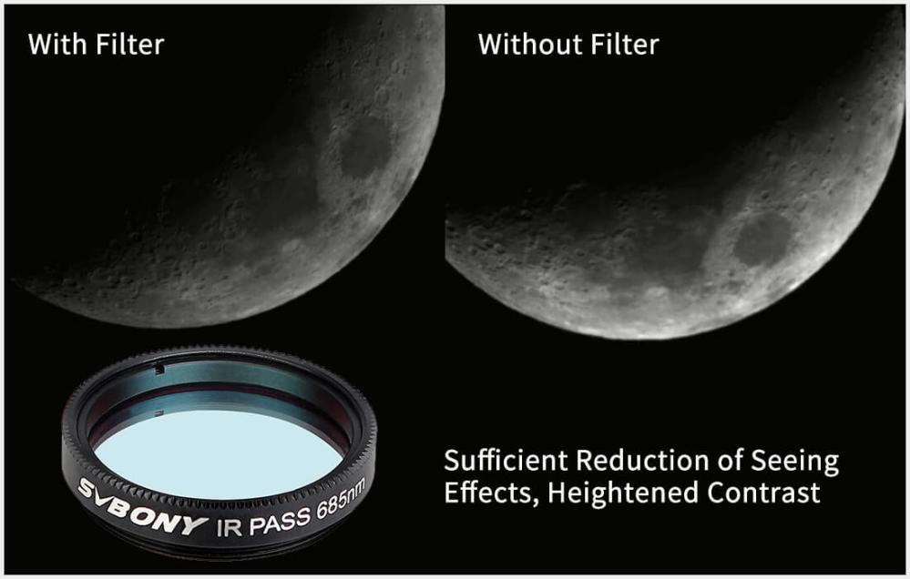 Svbony SV183 IR Pass 685 nm -suodatin 2 tuumaa – parantaa kontrastia