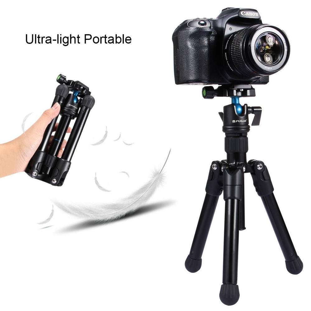 Puluz Ministativ med kulled justerbar höjd 24.5-57cm