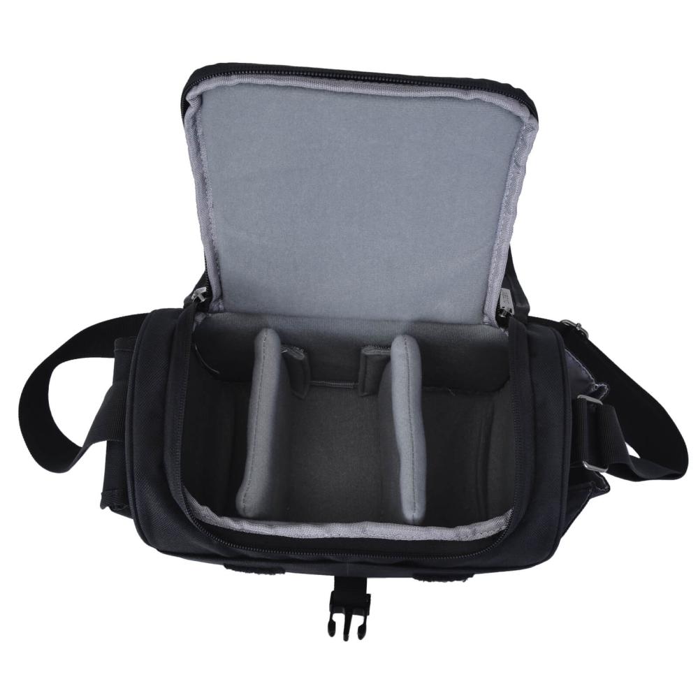 Caden Trendig grå Axelväska för kameran 24x19x14cm