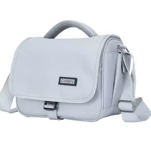 Caden Trendy gr&aring; skuldertaske til kameraet 24x19x14 cm