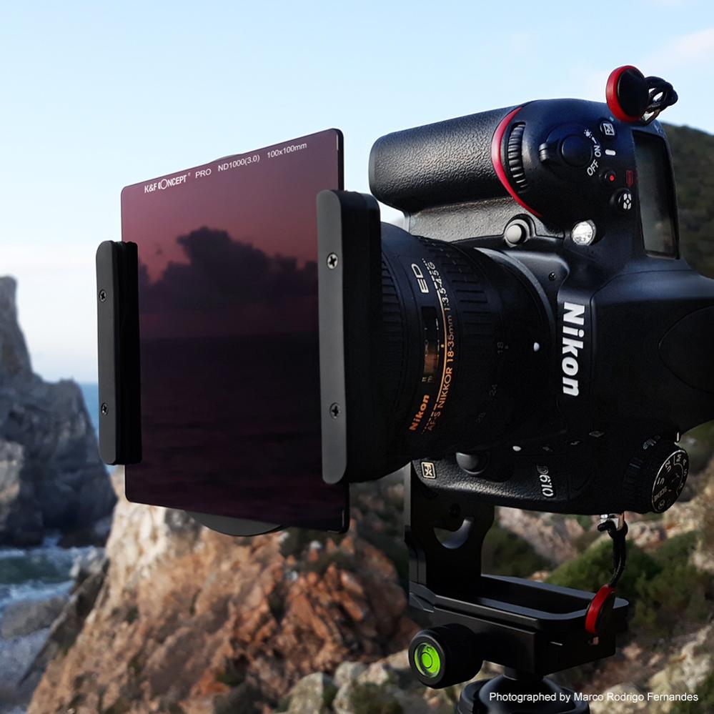 K&F Concept 100 mm filterkit ND1000 og filterholder med 8 adapterringe