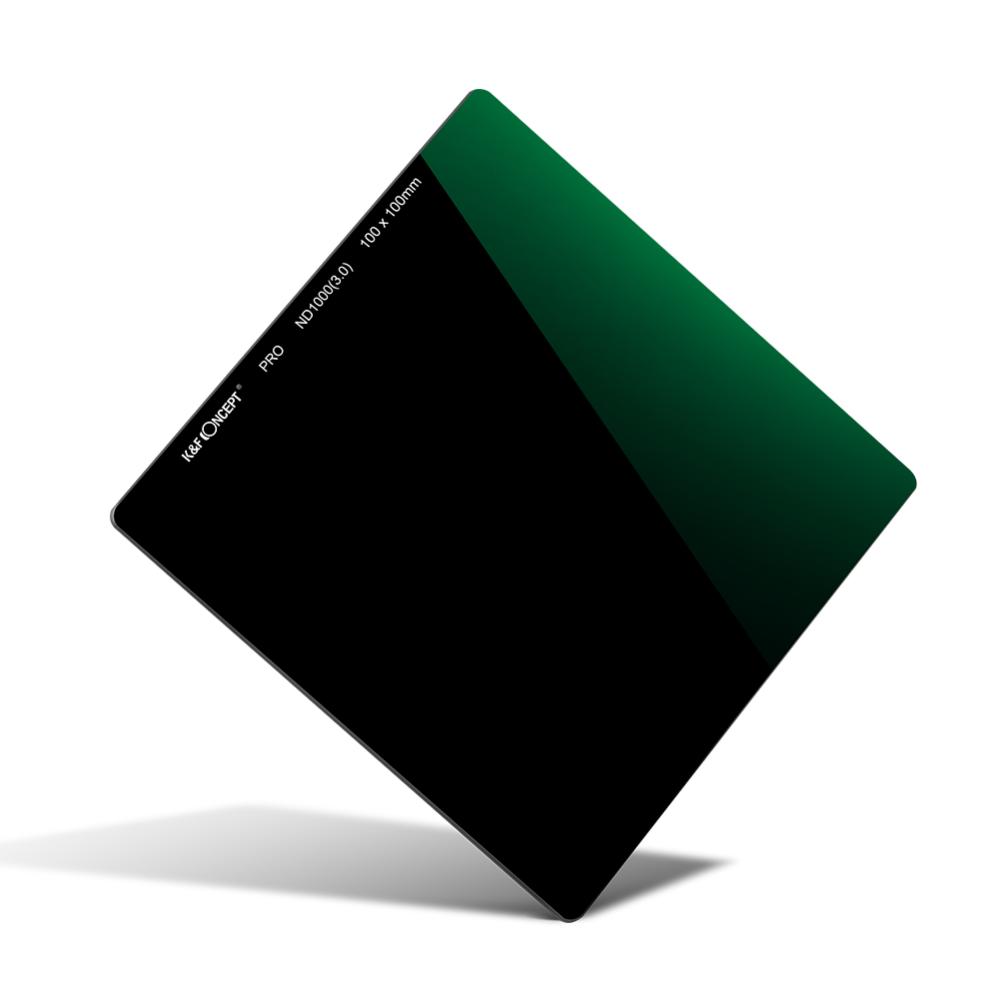 K&F Concept 100 mm filterkit ND1000 og filterholder med 8 adapterringe