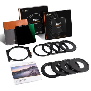 K&F Concept 100 mm filter-kit ND1000 & filterholder med 8x adapterringe