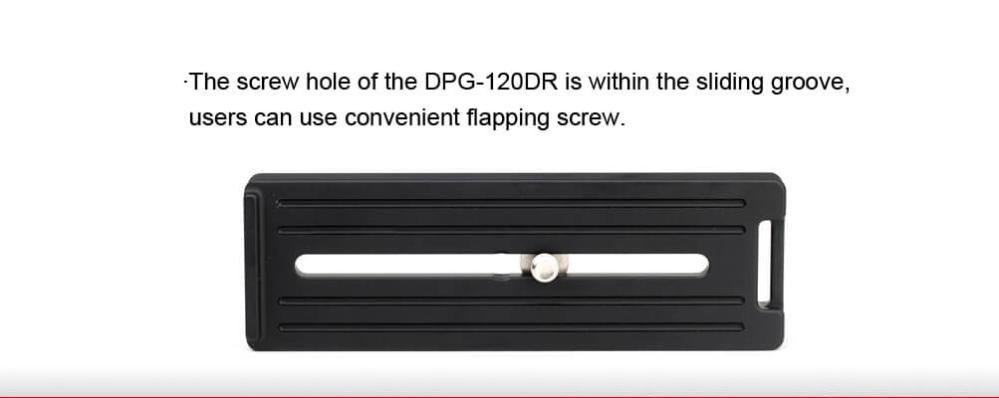 Sunwayfoto DPG-120DR Snabbplatta 120mm Arca Swiss med kantstöd