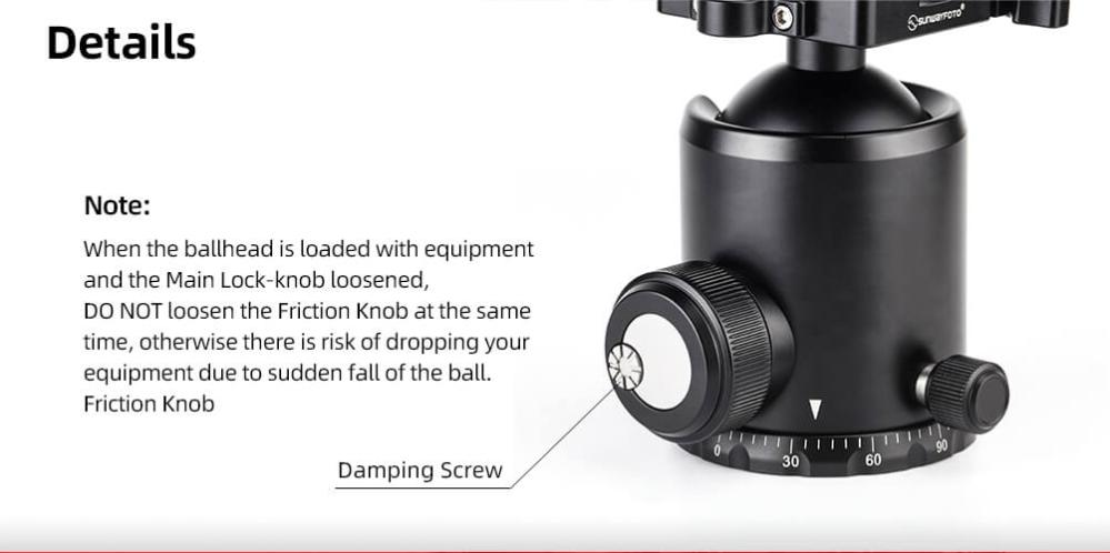 Sunwayfoto FB-52LR Kulhuvud & DDC-60LR fäste