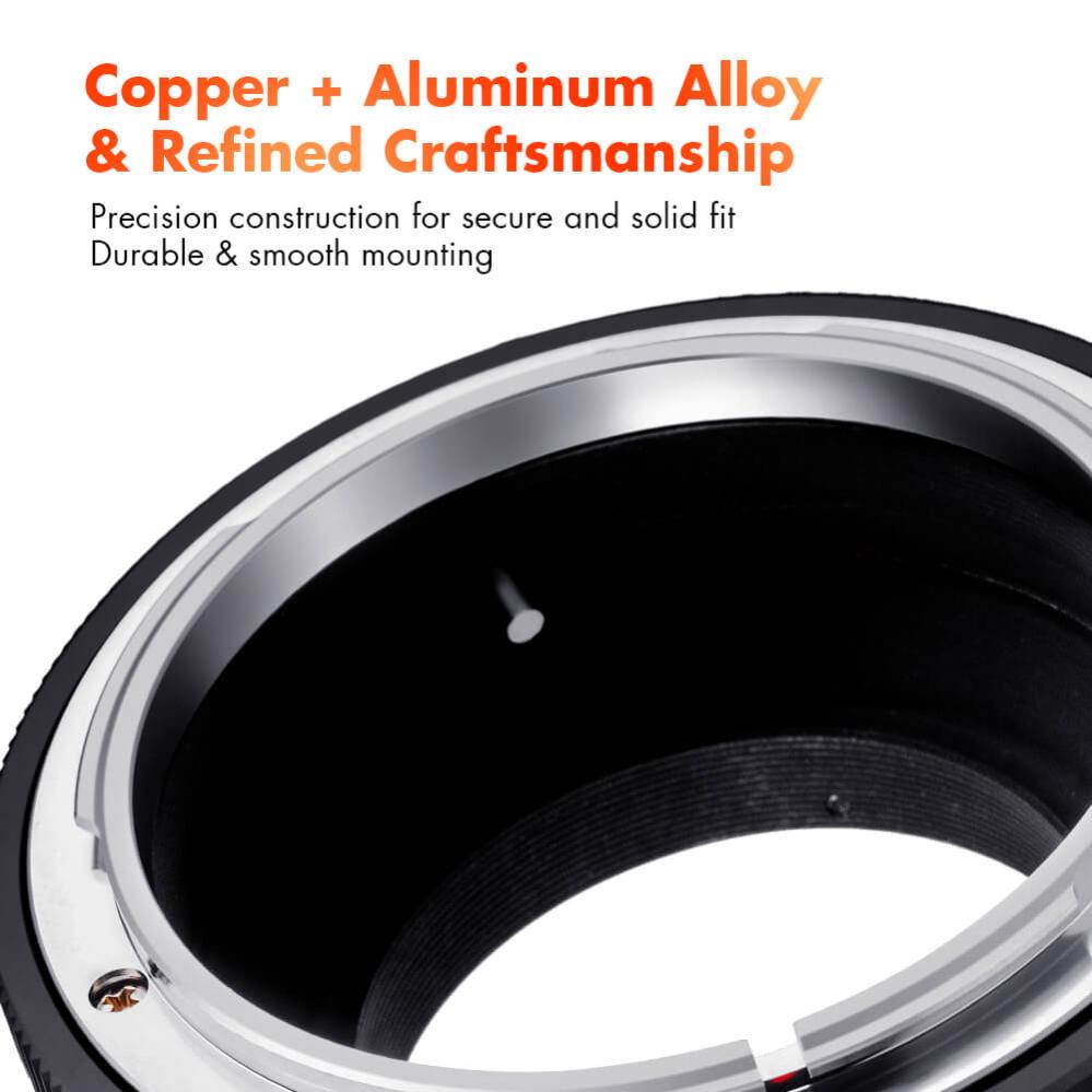 K&F Objektivadapter till Canon FD objektiv för Micro 4/3 kamerahus