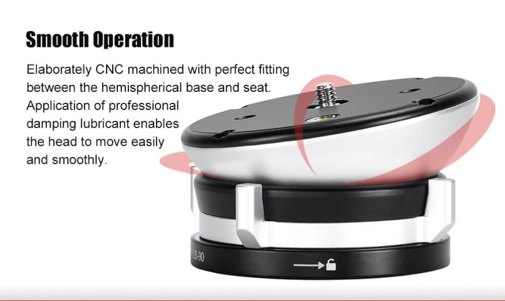 Sunwayfoto LB-90 Nivelleringshuvud 15 grader 25kg