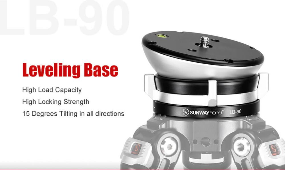 Sunwayfoto LB-90 Nivelleringshuvud 15 grader 25kg