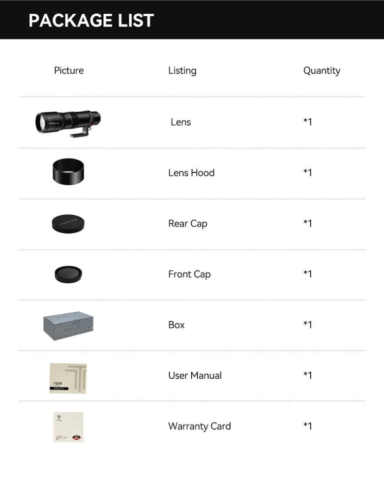 TTArtisan 500mm f/6,3 til Leica L (fullformat)