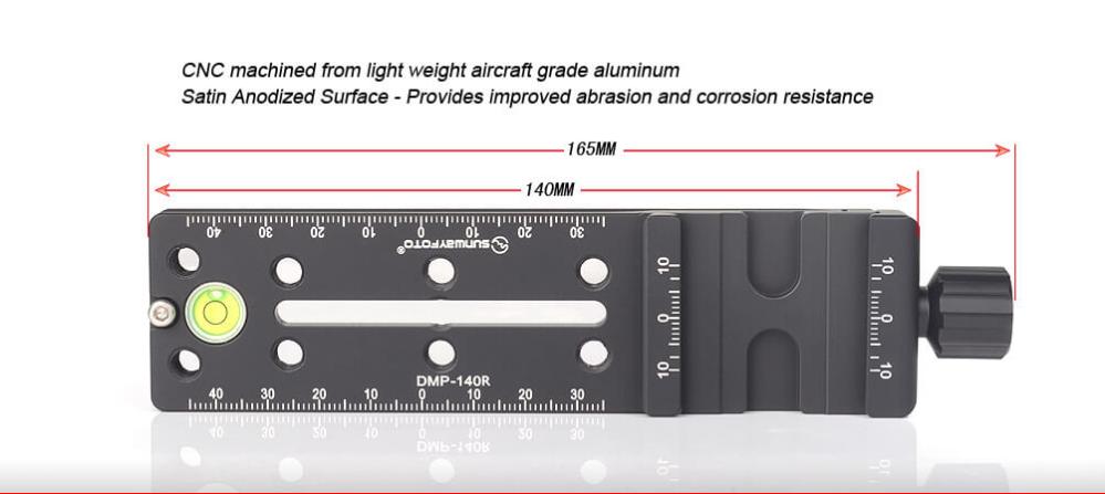 Sunwayfoto 140mm Nodalskena med dovetail-spår