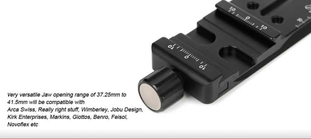 Sunwayfoto 140mm Nodalskena med dovetail-spår