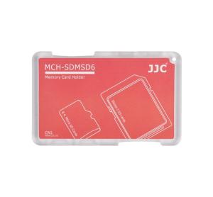 JJC Minneskorth&aring;llare r&ouml;d f&ouml;r 2xSD 4xMSD kreditkortformat