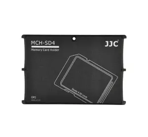 JJC hukommelseskortholder, sort, til 4xSD i kreditkortformat