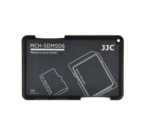 JJC hukommelseskortholder, sort, til 2xSD og 4xMSD i kreditkortformat