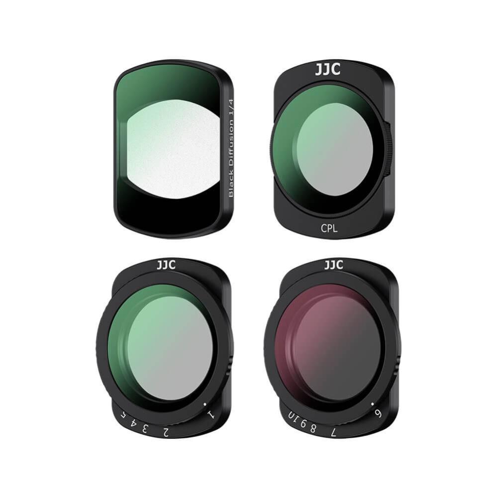 JJC filterpakke til DJI Osmo Pocket 3 – ND2–32, ND64–1000, CPL, Mist