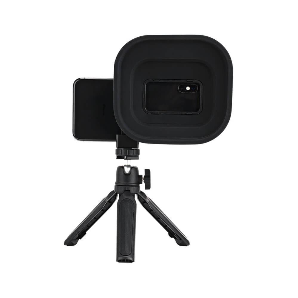 JJC Motljusskydd för mobil 60-85mm med kameran till vänster