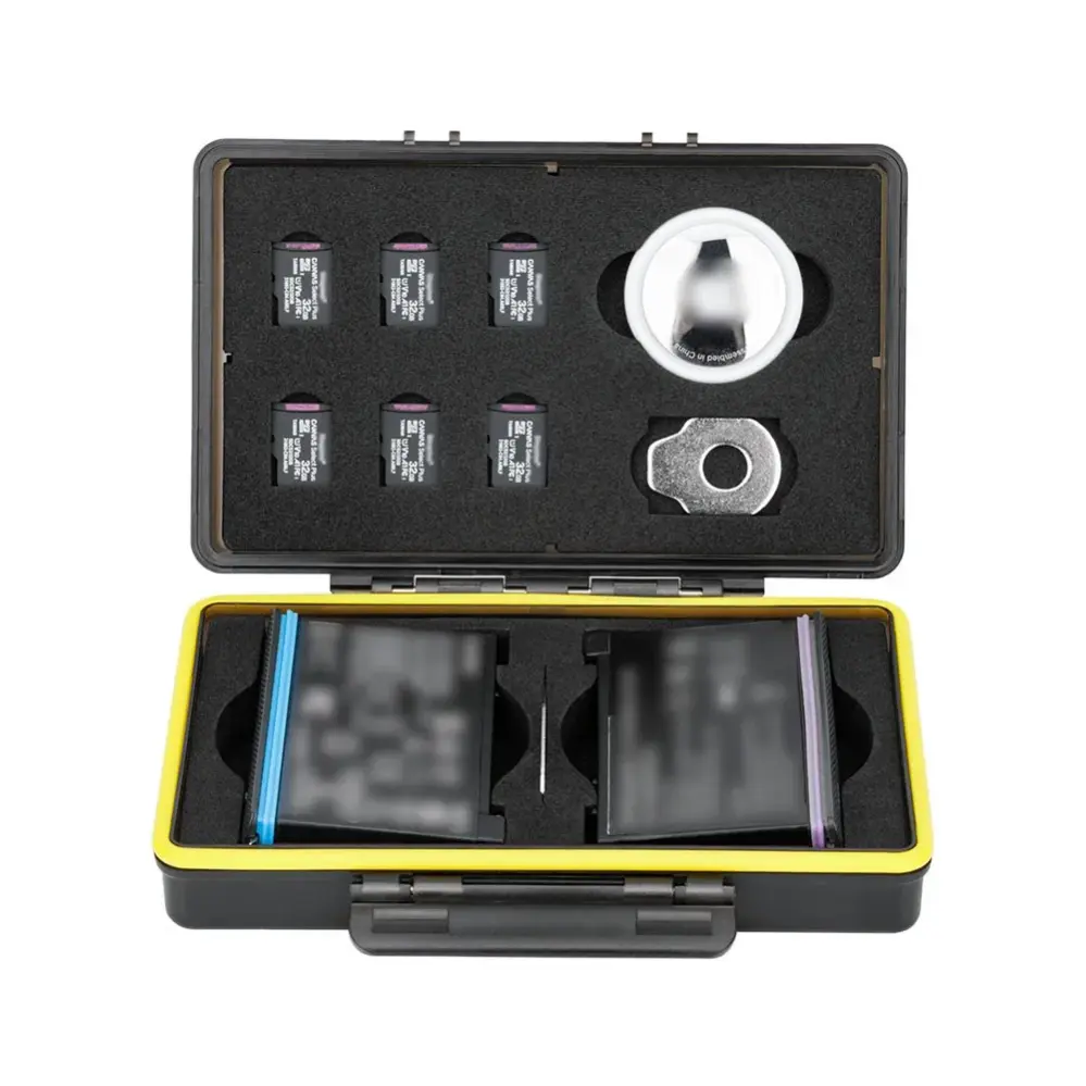 JJC Batteri- & minneskortsfodral – 2 batterier, 6 MicroSD & 1 AirTag