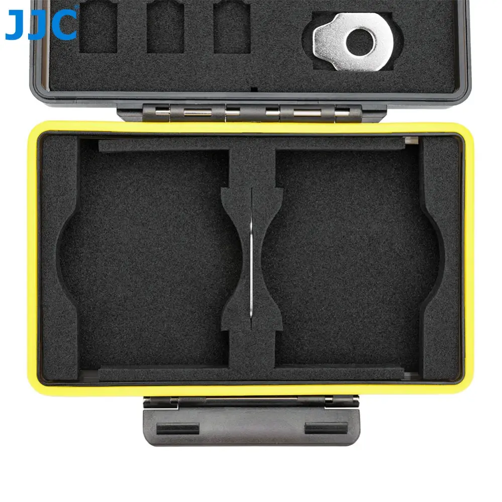 JJC Batteri- & minneskortsfodral – 2 batterier, 6 MicroSD & 1 AirTag