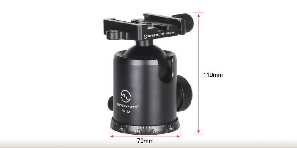 Sunwayfoto FB-52 Kulled & Mac-14 fäste