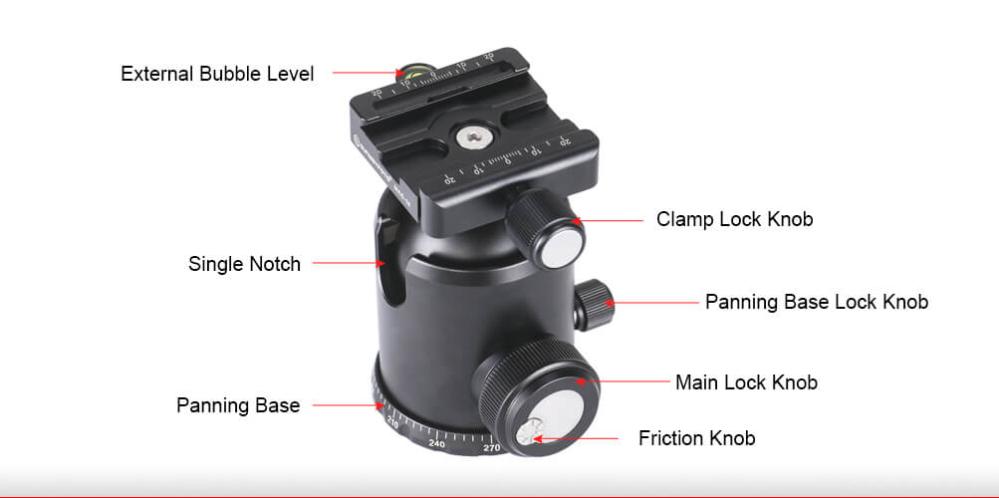 Sunwayfoto FB-52 Kulled & Mac-14 fäste