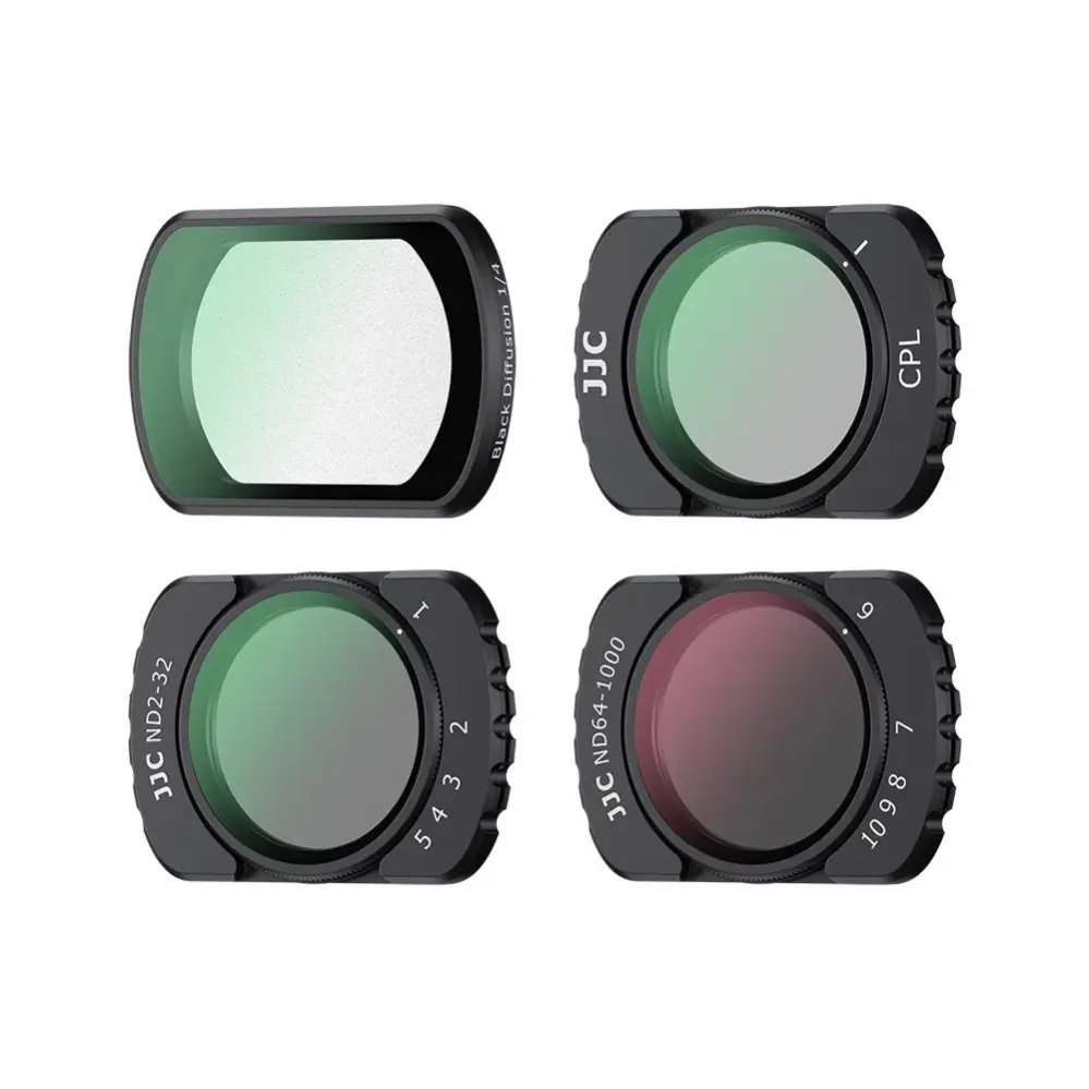 JJC filtersæt CPL, ND2-ND32, ND64-ND1000 & Black Mist til DJI Osmo Pocket 4/3