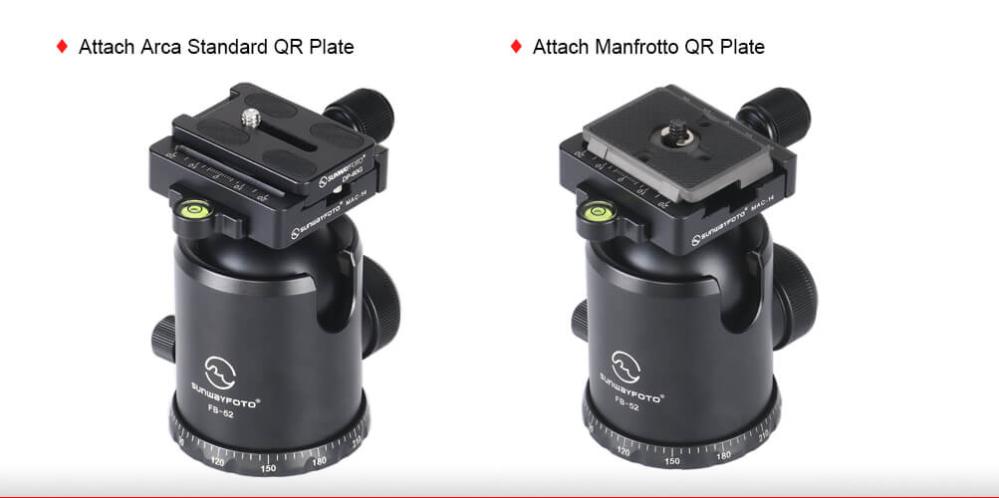 Sunwayfoto FB-52 Kulled & Mac-14 fäste