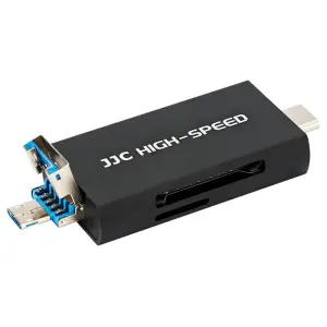 JJC 3-i-1 USB 3.1-hukommelseskortl&aelig;ser til SD/SDHC/SDXC-kort