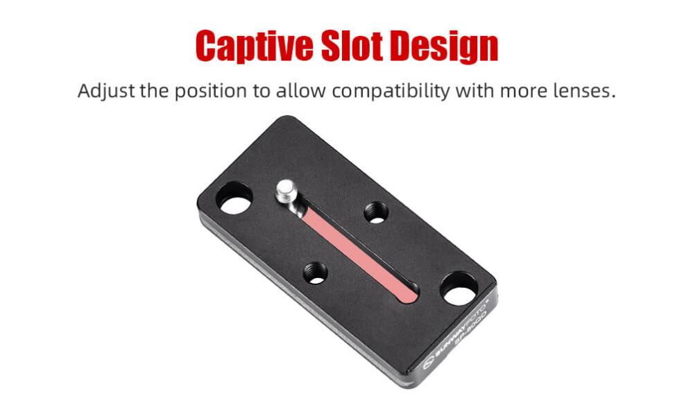 Sunwayfoto SP-80QD kameraplatta för teleobjektiv med QD-hål