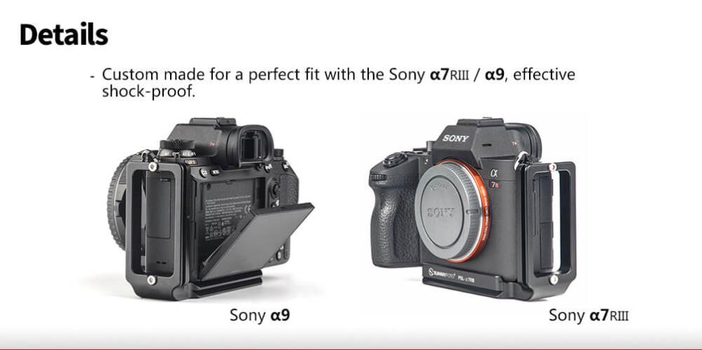 Sunwayfoto L-Bracket för Sony A7RIII och Sony A9