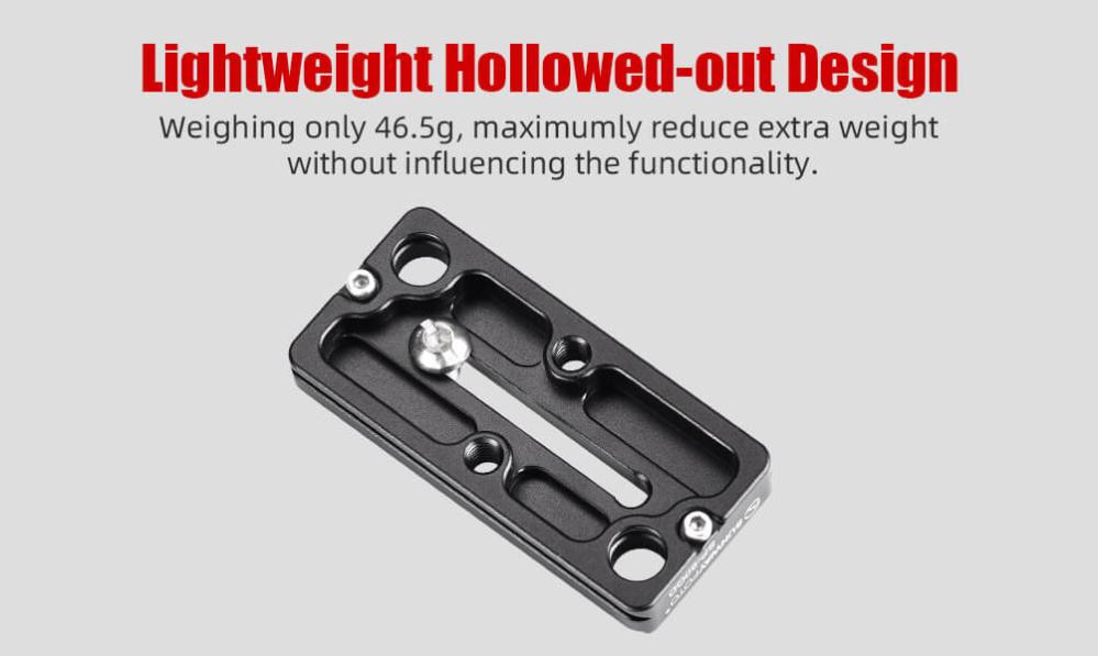 Sunwayfoto SP-80QD kameraplatta för teleobjektiv med QD-hål