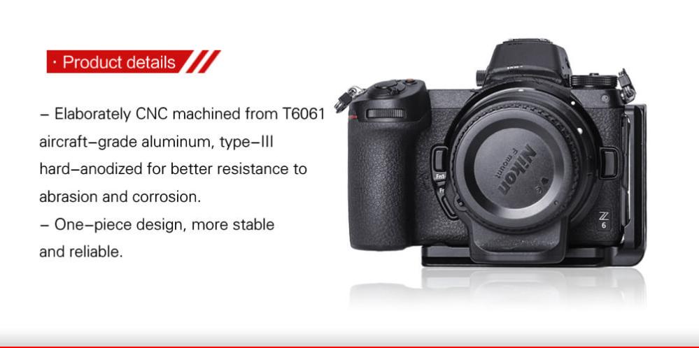 Sunwayfoto L-Bracket för Nikon Z6/Z7