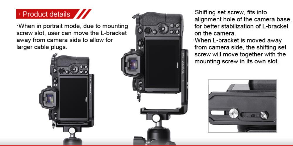 Sunwayfoto L-Bracket för Nikon Z6/Z7