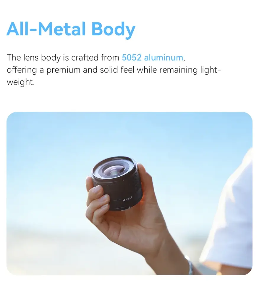 TTArtisan AF 17mm f/1.8 Air til Sony E (APS-C)