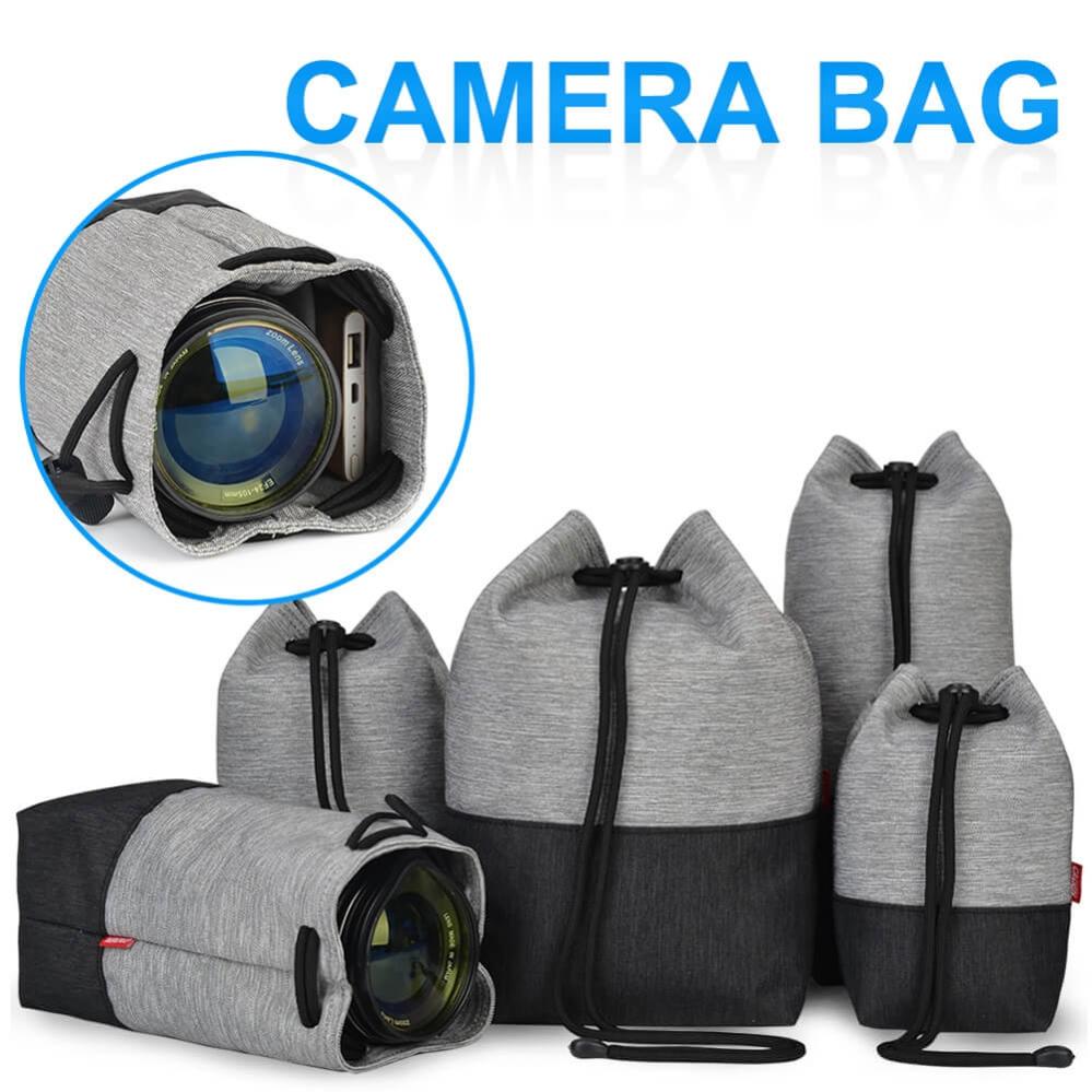 Caden Objektivfodral grå svart i polyester