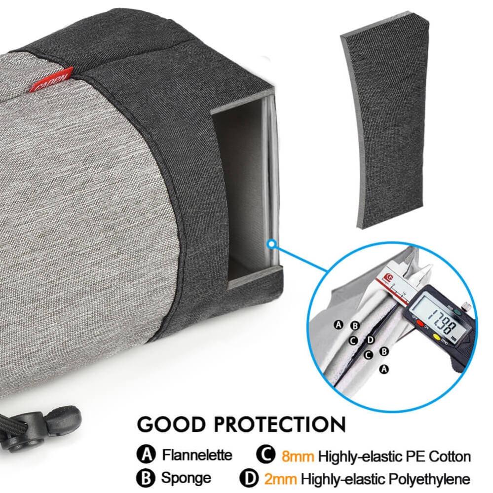 Caden Objektivfodral grå svart i polyester