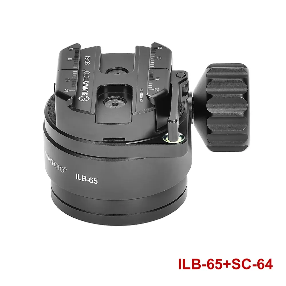 Sunwayfoto ILB-65+SC-64 65 mm nivelleringsbase med Arca-Swiss hurtigkobling