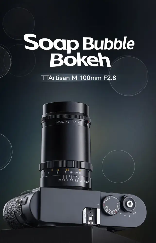 TTArtisan 100mm f/2,8 Soap Bubble Bokeh objektiv til Leica M