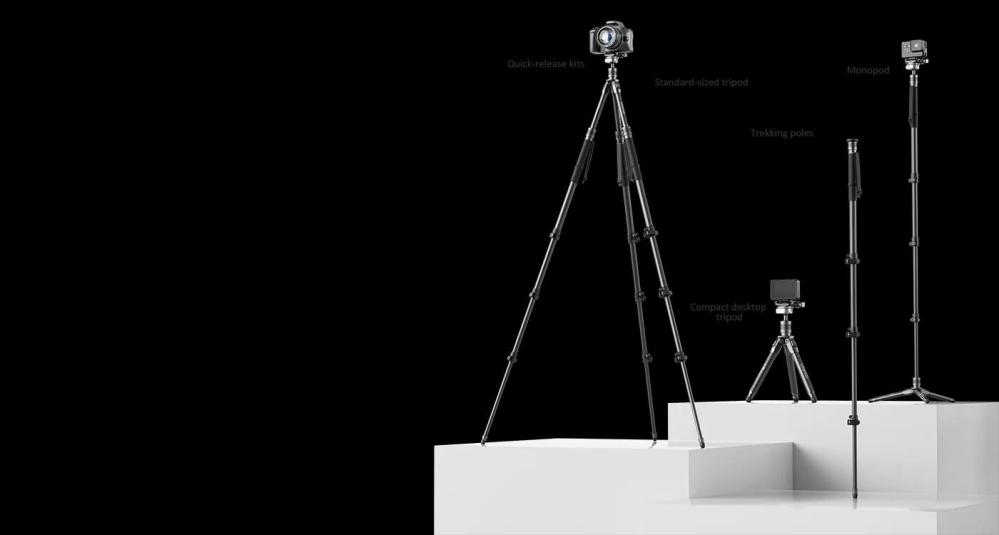 Ulanzi TT35 Kamerastativ 5i1-Kit Vandringsstavstativsats kolfiber